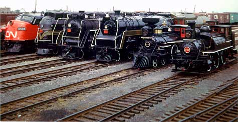 Collection of CN locomotives