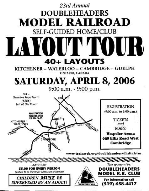 2006 Doubleheaders layout tour flyer