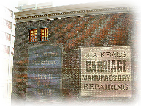 Brick wall with sign