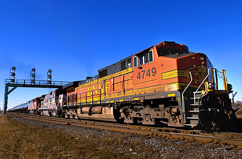 BNSF locomotive at Paris Junction.