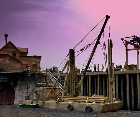 Wharf at sunset.