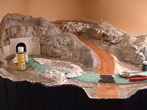 Pre-colouring the road
